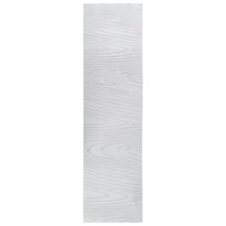 Beliani Alfombra De Pelo De Conejo Sint&eacute;tico Peluda Motivo Vetas 80 X 300 Cm Gris Claro Ontake