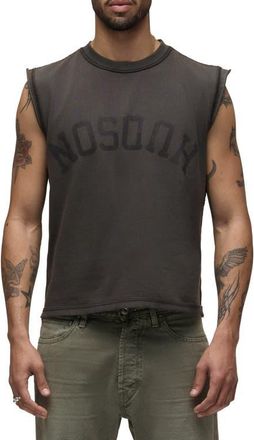 Hudson Leo Cut Off T-Shirt in Dusk Black at Nordstrom, Size Xx-Large