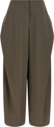 Jacquemus Le Pantalon Cubisto - Dames - Broeken - Grijs - XS - Katoen - Broeken
