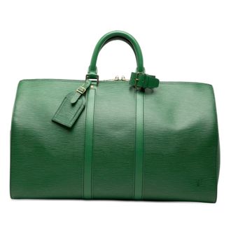 Louis Vuitton Green Epi Keepall 45