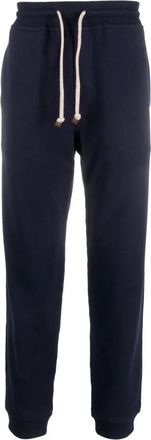 Brunello Cucinelli Navy Drawstring Knit Trousers, Size X-Large