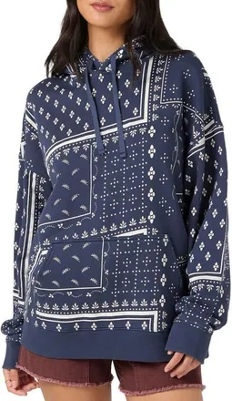 O'Neill Bandana Printed Hoodie in Navy at Nordstrom, Size X-Large