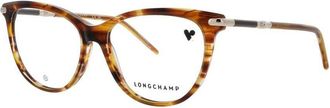 Longchamp Ladies Brown Rectangular Eyeglass Frames Longchamp-Lo2727-238-55