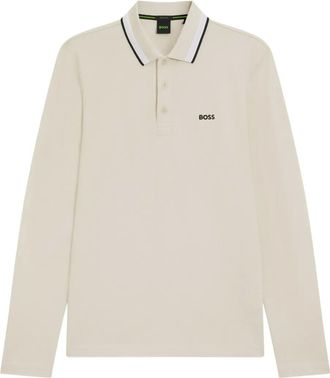 BOSS Polo con colletto a righe - Toni neutri