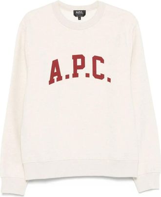 A.P.C. Felpa girocollo con stampa - Toni neutri