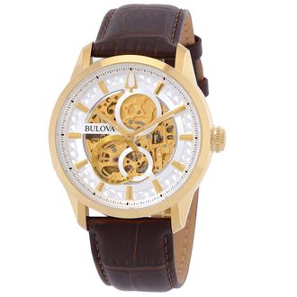 Bulova Classic Sutton Automatic White Dial Mens Watch 97A138