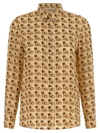 Valentino Garavani Beige Silk Womens Blouse