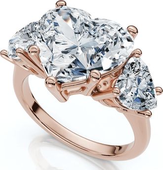 Pompeii3 Certified 5Ct Heart Shape Diamond Engagement Ring 14k Gold or Platinum Lab Grown