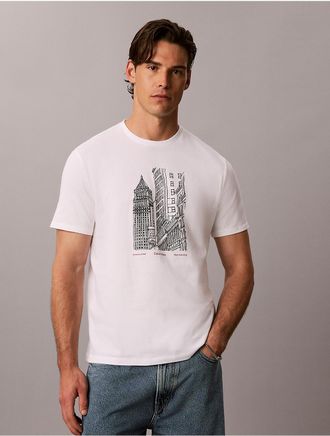 Calvin Klein Jeans Calvin Klein Mens NYC Print Graphic Tee - White - 2XL