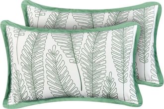 Beliani Coj&iacute;n de jard&iacute;n de tejido verde