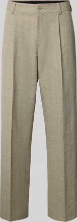 HUGO BOSS Modern Fit Anzughose mit Baumwoll und Leinen Anteil in Hellgruen, Gr&ouml;&szlig;e 102