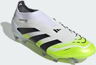 adidas adidas Performance Unisex Predator Elite Laceless Firm Ground Boots - White/Multicolour - Size UK 6.5