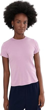 Vince Shrunken 90s T-Shirts Womens Clothing Amethyst : LG, Cotton/Modal