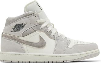 Air Jordan Mens Jordan 1 Mid SE Neutral Grey Sail