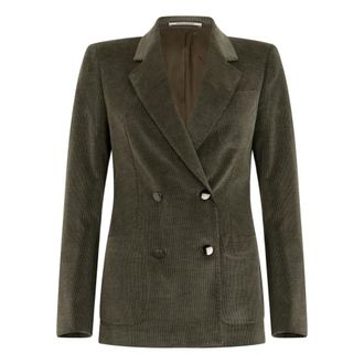 Tagliatore Giacca Doppiopetto in velluto - - Jackets - Donna - Verde - XS
