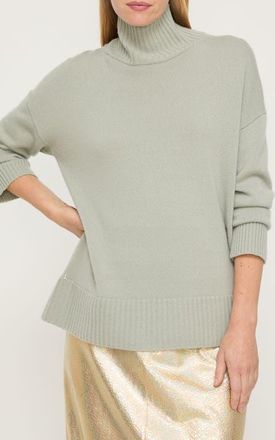 Lafayette 148 New York M&eacute;lange Cashmere Sweater in Mist Grey at Nordstrom, Size X-Small