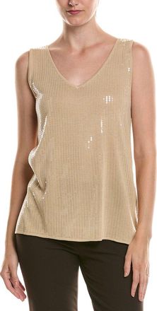 Anne Klein Sequins V-Neck Tank