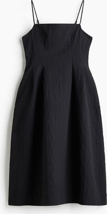 H&M Kleid aus Jacquardstoff - Schwarz