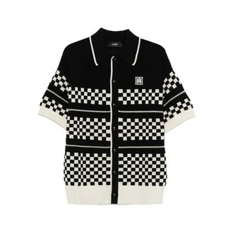 Amiri Checkered Mesh Shirt