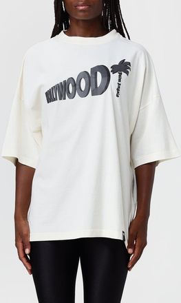 Palm Angels T-shirt oversize in cotone con logo stampato e spalle cadute