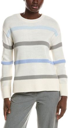 Halston Heritage Striped Long Sleeve Sweater