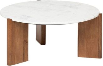 Atmosphera Atmosphera - Mesa De Centro Nanda M&aacute;rmol Blanco 91,5x91,5x41,5cm Cr&eacute;ateur DInt&eacute;rieur