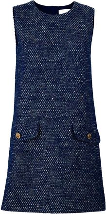 Carolina Herrera Abito corto effetto tweed - Blu