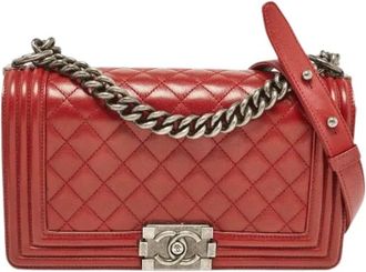 Chanel Pre-owned Vintage Cross Body Bag - Dames - Vintage Schoudertas - Rood - ONE Size - Leer - Vintage