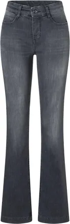MAC Broeken Bootcut-Jeans MAC BOOT, Damen, Gr. 40, L&auml;nge 30, grau (sporty schwarzgrau), Denim/Jeans, Obermaterial: 89% Baumwolle, 8% Polyester, 3% Elasthan, unifa