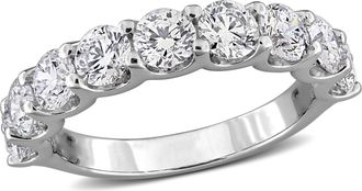 Mimi & Max Created Forever 1/4ct to 2 1/2ct TDW Lab-Grown Diamond Anniversary Band Sterling Silver