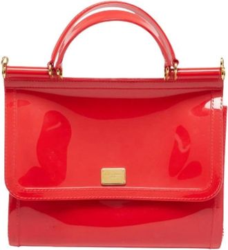Dolce & Gabbana Pre-owned Handbags, female, Red, Size: ONE SIZE Pre-owned Rubber Handbag