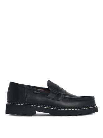 Paraboot Reims Smooth Black Leather Loafers