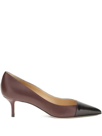 Francesco Russo Pumps in pelle a punta 55mm - Marrone