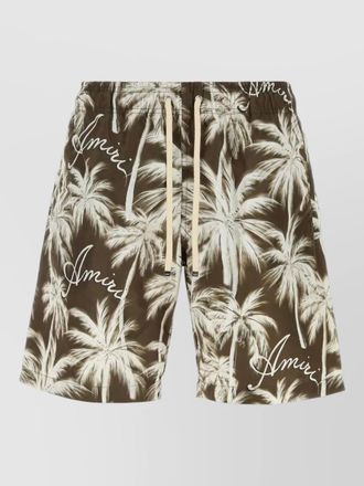 Amiri swim shorts polyester all over print pockets