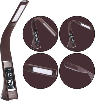Trade Shop Trade Shop Traesio - Trade Shop - Lampada Led Tavolo Luce Led 3 Livelli 7w Protezione Occhi Orologio Flessibile