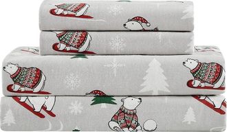 Truly Soft Polar Bears Flannel Sheet Set