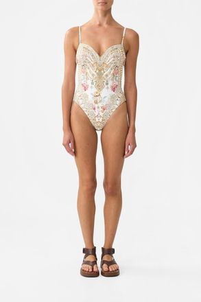 Camilla Sweetheart Neck Underwire One Piece Ottoman Dynasty at Nordstrom, Size Medium