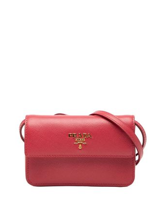 Prada 2000-2025 Saffiano crossbody bag - Rosso