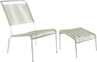 Schubiger M&ouml;bel Spaghetti-Lounger-Hochlehner + Hocker S&auml;ntis