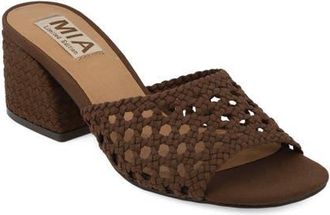 Mia Sahar Slide Sandal in Brown Wove at Nordstrom, Size 7.5