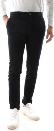 Mason's Slim-fit Pantalon - Heren - Slim Fit Broeken - Blauw - L - Leer - Broeken