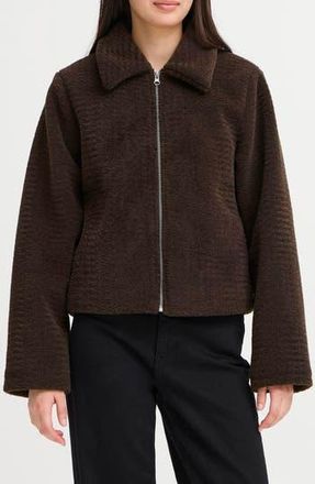 Ichi High Pile Fleece Jacket in Chocolate Torte at Nordstrom Rack, Size X-Large