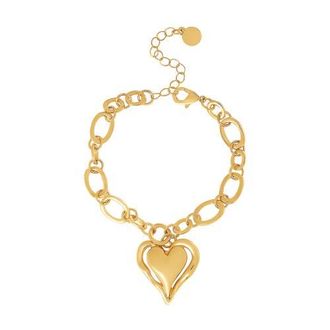 BCBGeneration Bold Heart Pendant Bracelet in Gold at Nordstrom
