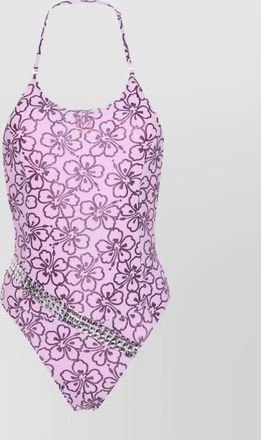 Cormio fabiana floral print belted swimsuit