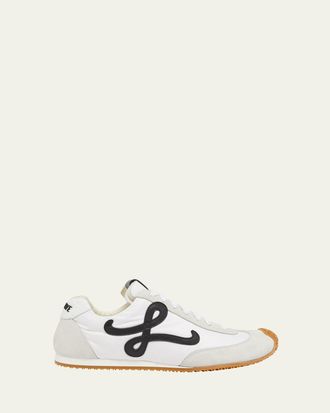 Loewe Mens Ballet Runner 2.0 Nylon & Calfskin Sneakers