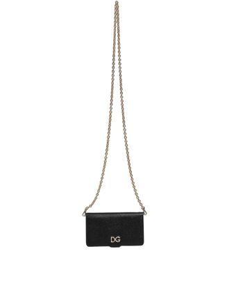 Dolce & Gabbana Case Flip Cover Black Calf Leather iWomens X - XS Womens Phone