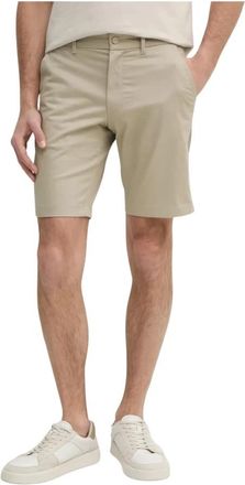 Calvin Klein Slim Fit Shorts - Heren - Korte Broeken - Beige - W30 - Katoen - Korte Broeken