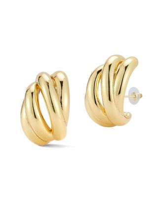 Glaze Jewelry Plated Sculptural Statement Stud Earrings