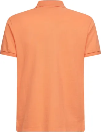 Polo Ralph Lauren Mens Iconic Mesh Polo Shirt Orange Cotton T-shirts And Polos