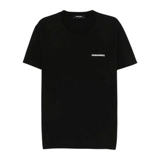 Dsquared2 T-shirt con logo in gomma - - Tops - Uomo - Nero - S
